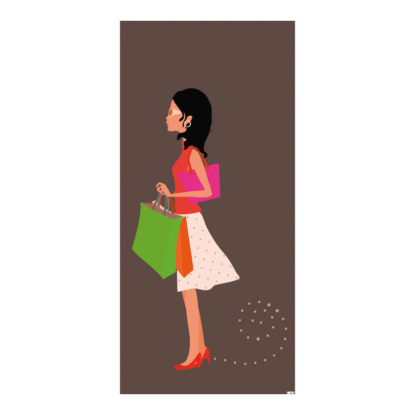 # Motivdruck "Shopping Girl", 180x90cm Stoff