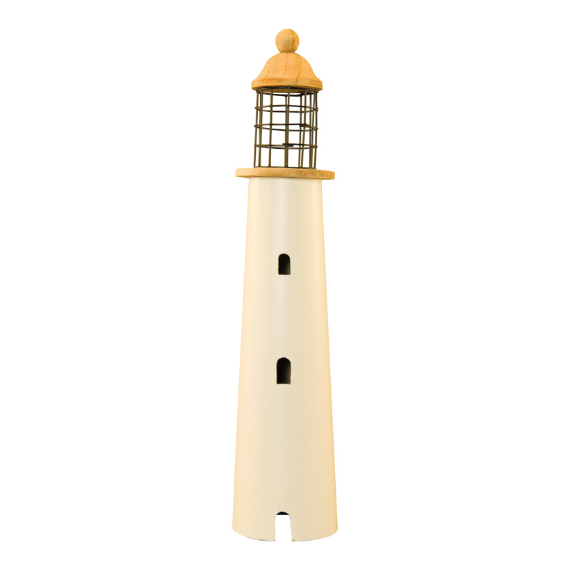 Leuchtturm, 50cm Ø 10,5cm aus Holz/Metall