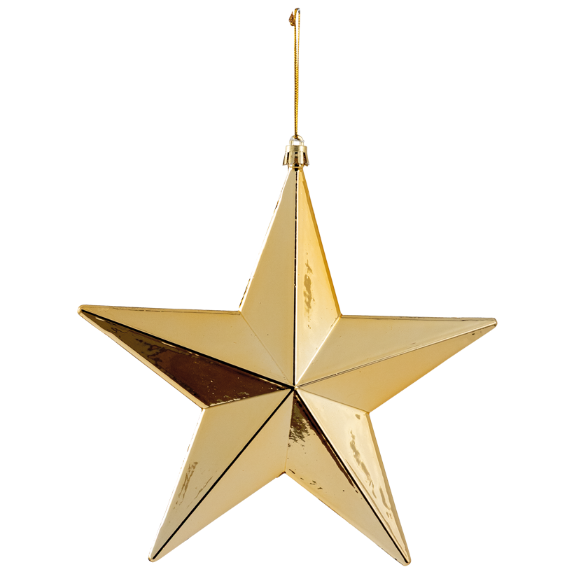 Étoile, brillantes, 20cm en plastique, with hanger