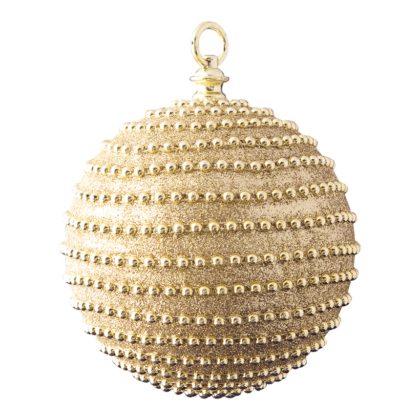 Weihnachtskugel, Ø 15cm dekoriert mit Perlen & Glitter