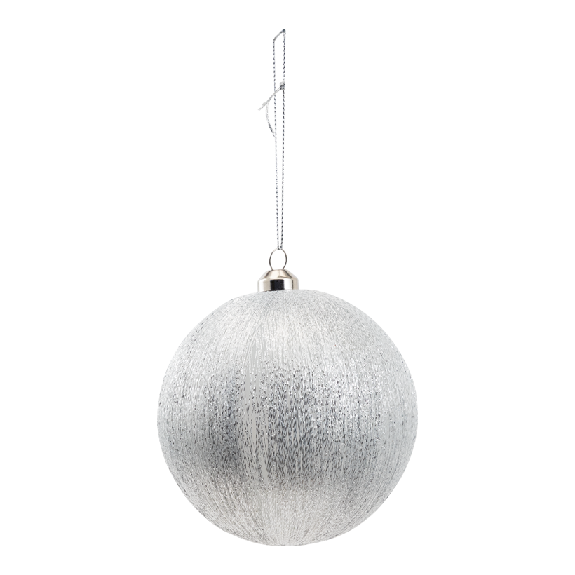 Seidenfaden Kugeln, Ø 10cm 2 Stk./Box, aus Kunststoff, mit Hänger