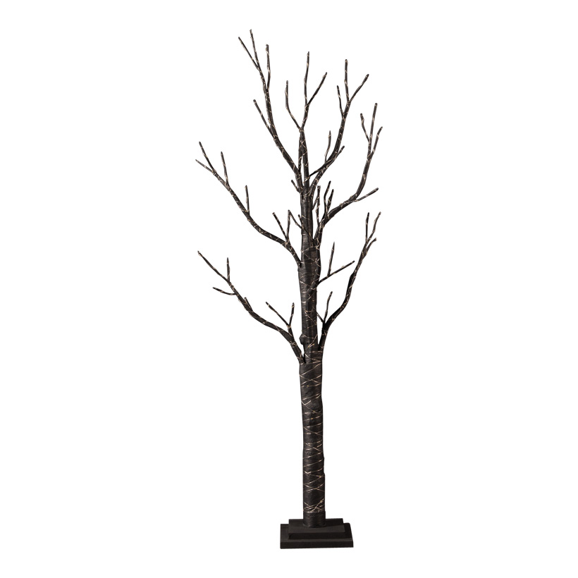 Baum, 120cm Holzfuß: 17x17x3cm mit 270 LEDs, aus Hartpappe, IP44 Stecker