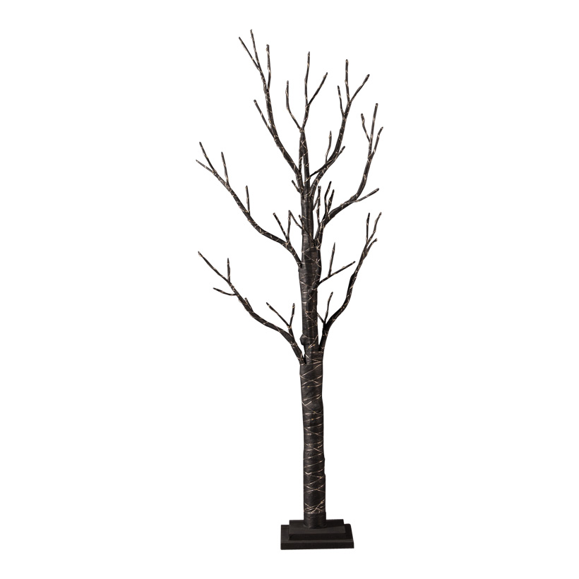 Arbre, 120cm Holzfuß: 17x17x3cm avec 270 LEDs, en carton dur, prise IP44