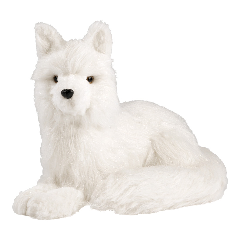 Fox, lying, 42x31cm, styrofoam with artificial fur