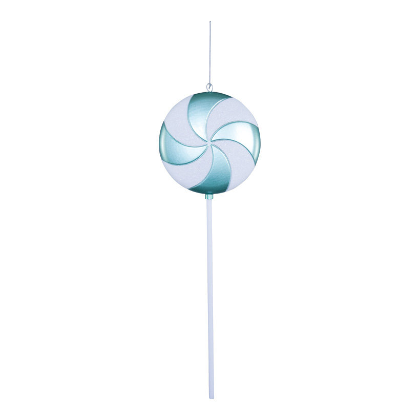 Lolli, 60cm Ø20cm aus Kunststoff, beglittert, mit Hänger