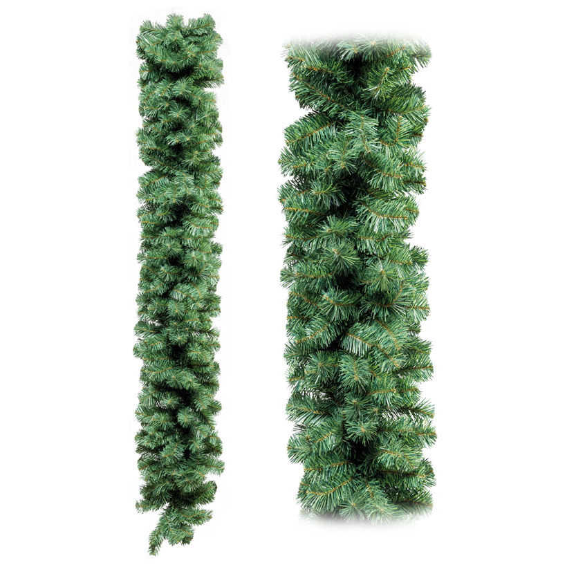 Fir garland, 180cm Ø 30cm with 300 PVC tips, flame retardant according to EN 71-2