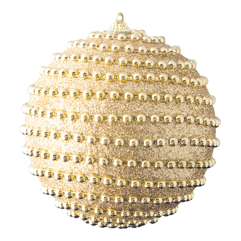 Boule de Noël, Ø 12cm décoré de perles et de glitter