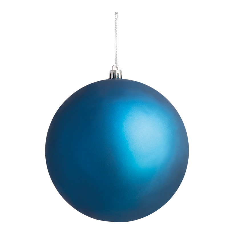 Christmas ball, matt blue, Ø 14cm, seamless, mat