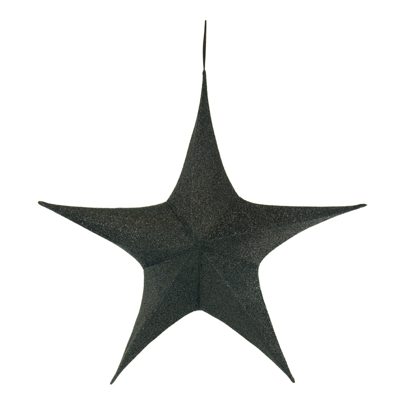Étoile  textile, Ø 110cm 5 pointes, en polyèstère, avec tirette et cintre, scintillant
