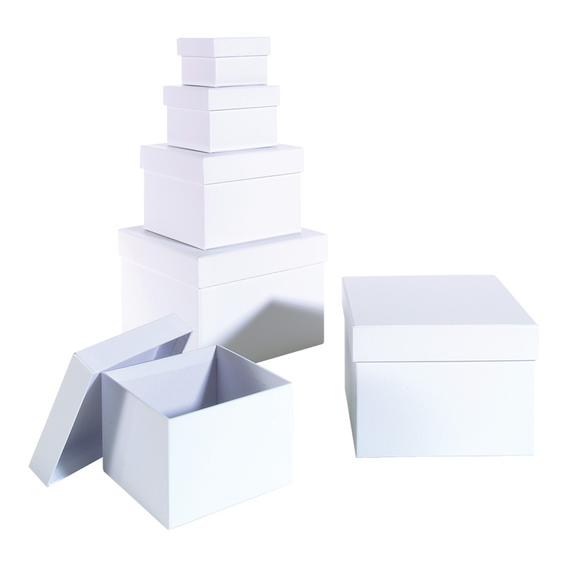 Geschenkkartons, quadratisch, 18x18x13cm – 8x8x5,5cm, 6 Stk./Satz