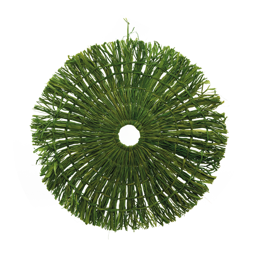 Circle, _ 60cm out of straw, wall decoration, flat, with hanger