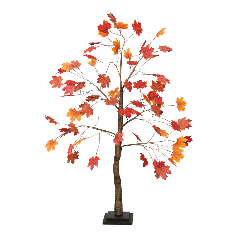 Maple tree, 120cm wooden trunk, leaves made of artificial silk, wooden base: 17x17x2cm