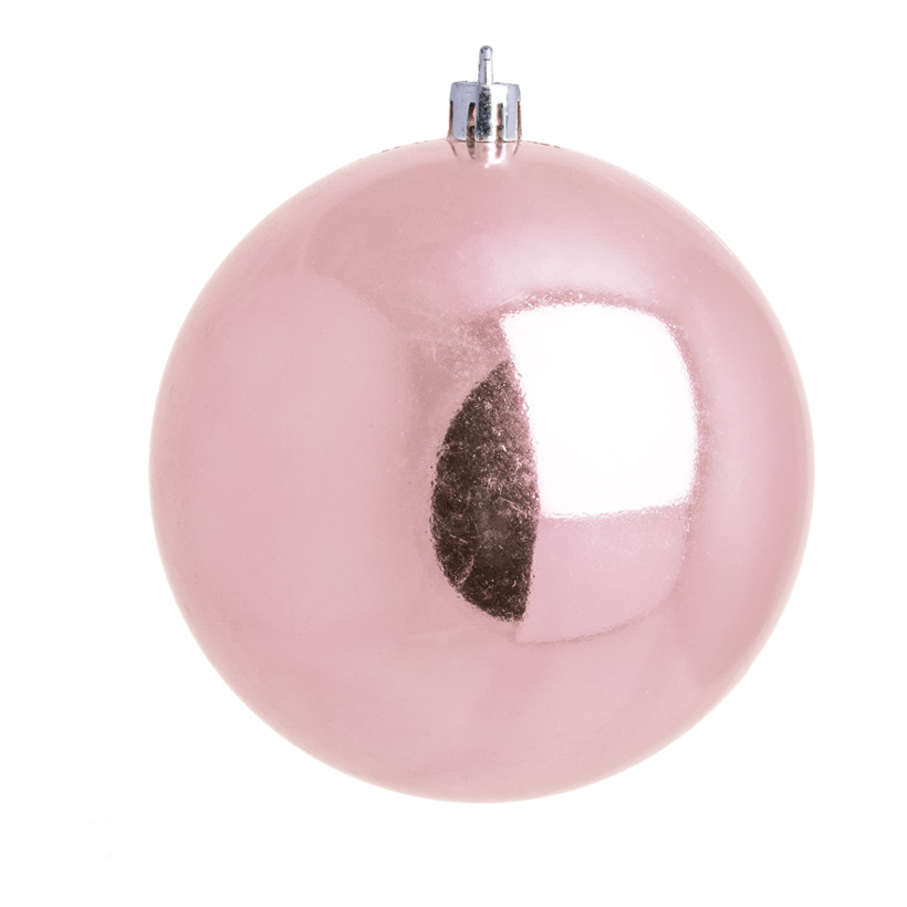 Weihnachtskugel, altrosa glänzend, Ø 10cm