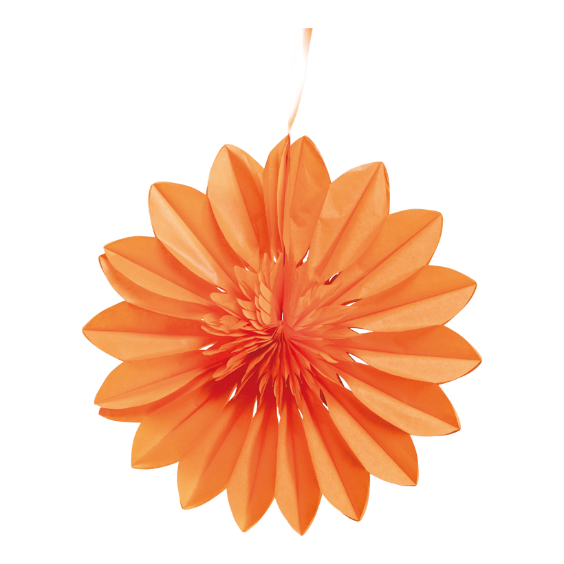 Flower rosette, 30cm out of paper, foldable, with hanger, self-adhesive