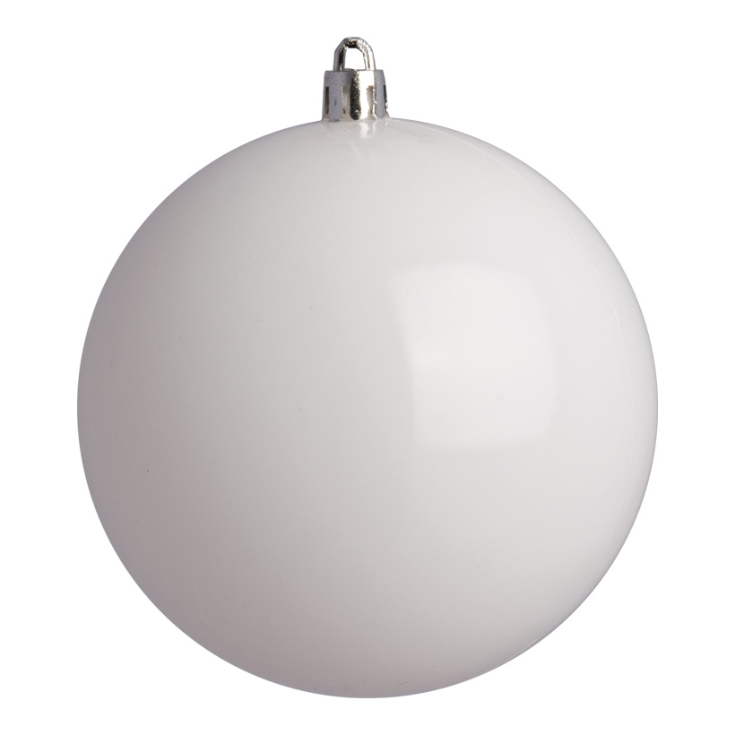 Weihnachtskugel, weiß glänzend, Ø 25cm