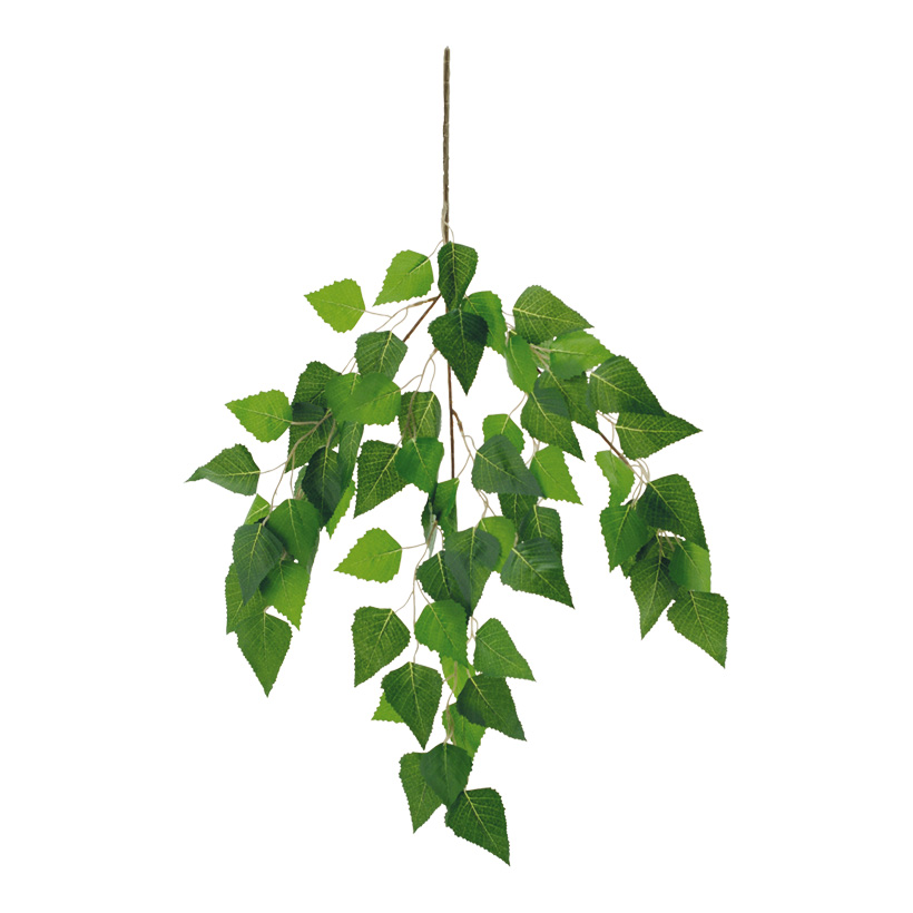 Birch leaf twig, 70x45cm, with 63 leaves, artificial silk