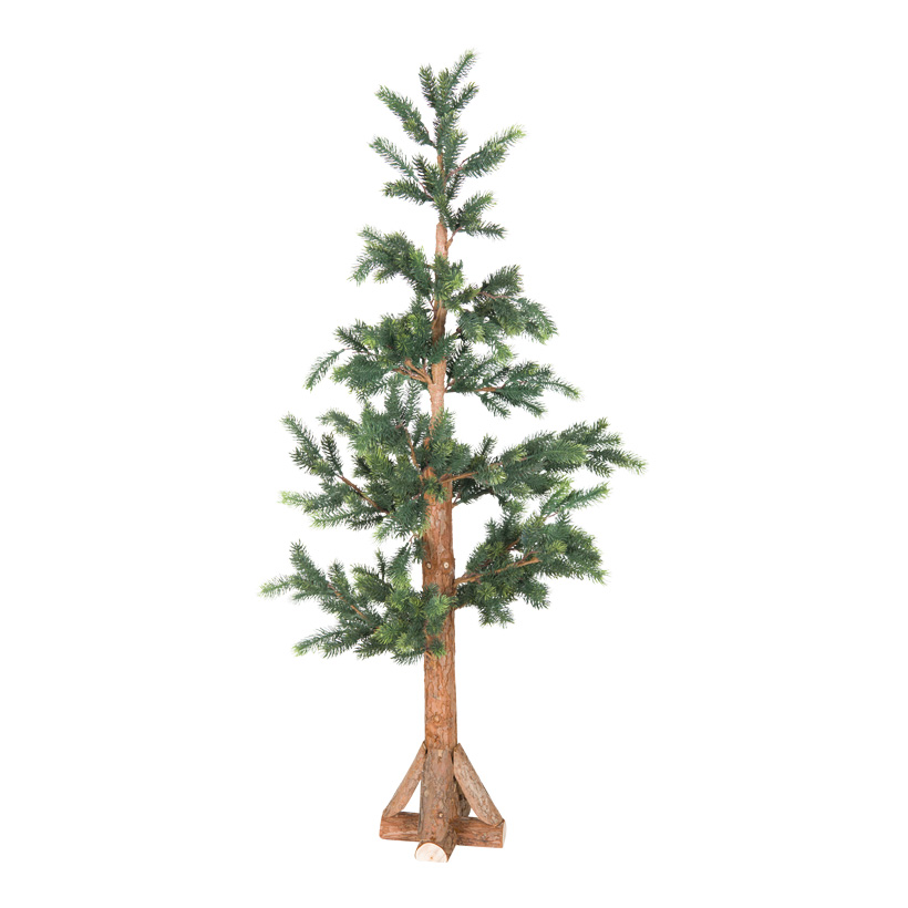 Fir tree, 125cm 365 tips, out of plastic, wooden base, spray cast tips