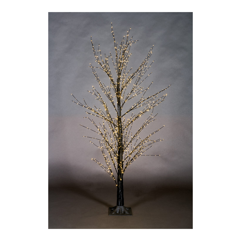 Arbre LED, 180cm Ø80cm avec 1300 LEDs, 3-pièces, trafo IP44, 24V, avec support