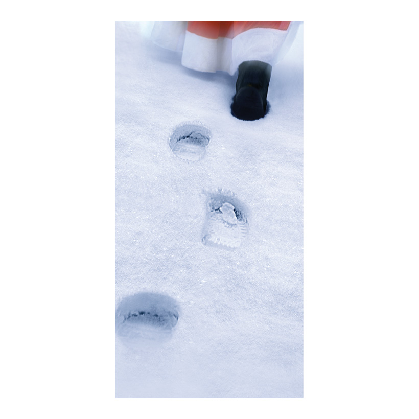 # Motivdruck "Santa im Schnee", 180x90cm aus Papier