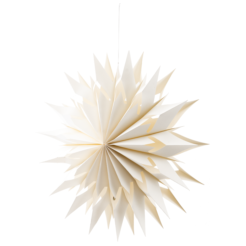 Snowflake, foldable, Ø 60cm out of paper, double-layered, with hanger, with magnetic closure