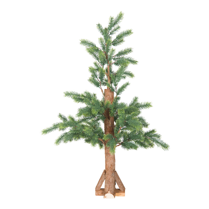 Fir tree, 90cm 245 tips, out of plastic, wooden base, spray cast tips