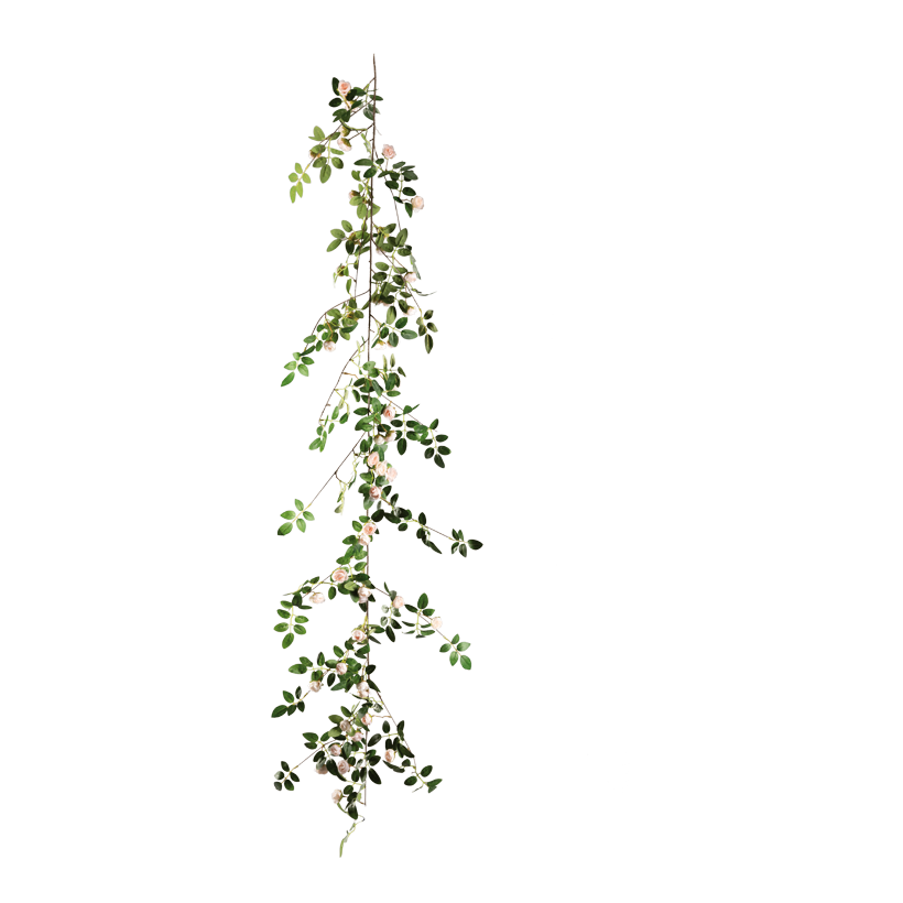 Rosengirlande, 188cm Ø 3,5cm mit 54 Rosen, aus Kunststoff/Kunstseide
