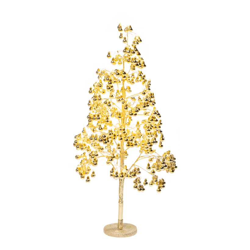 Baum mit Weihnachtskugeln, 90cm mit Standfuß: Ø 15,5cm mit 480 LEDs, 2-teilig, aus Kunststoff, Weihnachtskugeln Ø 2cm, mit 5m IP44 Stecker