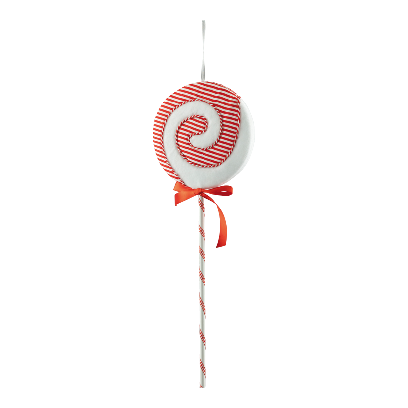 Lutscher, 53cm Ø 18cm aus Styropor/Stoff, mit Hänger