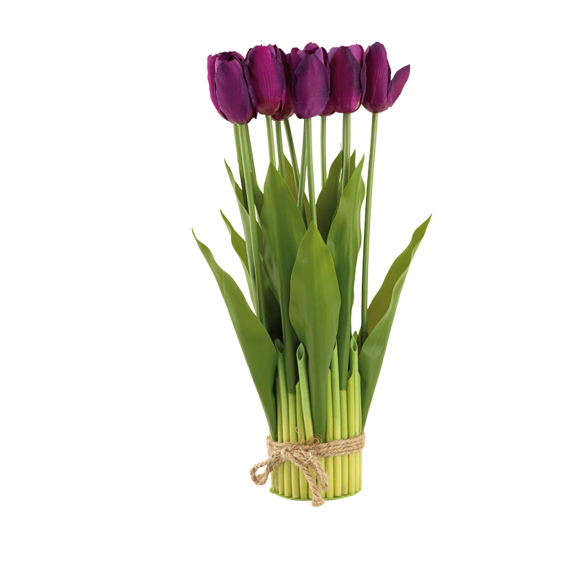 Tulip bundle, 37cm Ø 7,5cm 12-fold, out of plastic/artificial silk
