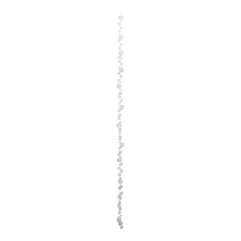 Snowball chain, Ø 1-3 cm 150 cm styrofoam