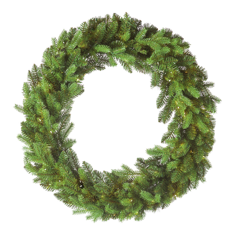 Noble fir wreath, 90cm PE/PVC-mix, 448 tips, flame retardant
