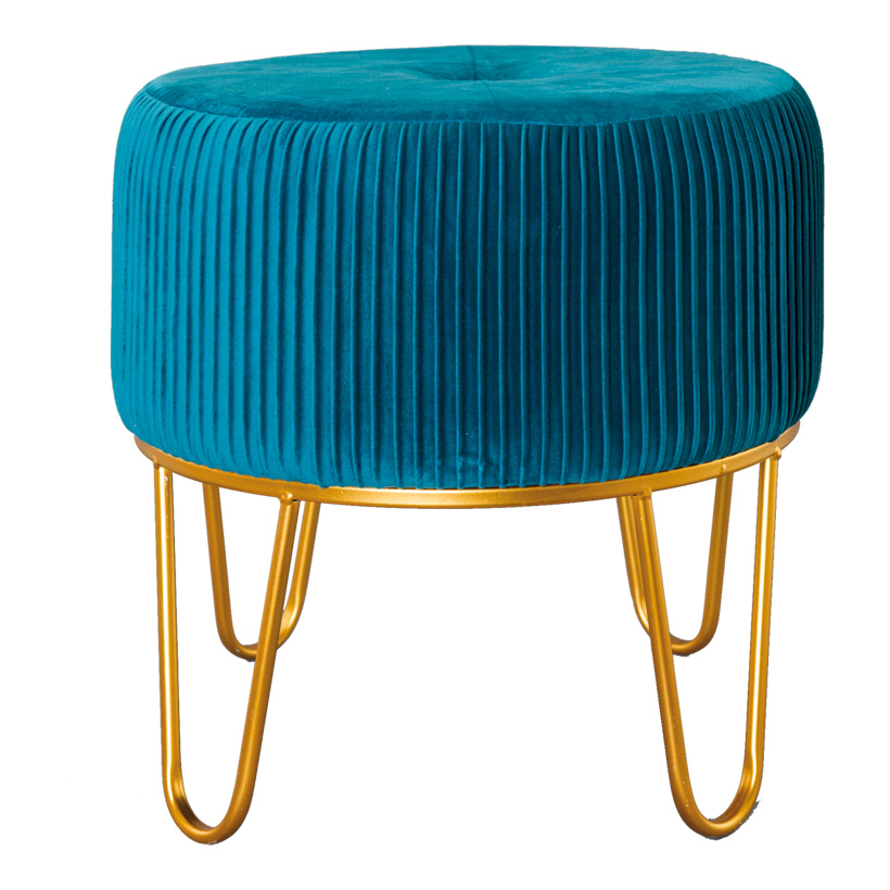 # Tabouret velours, 40x40x38cm 4-pieds