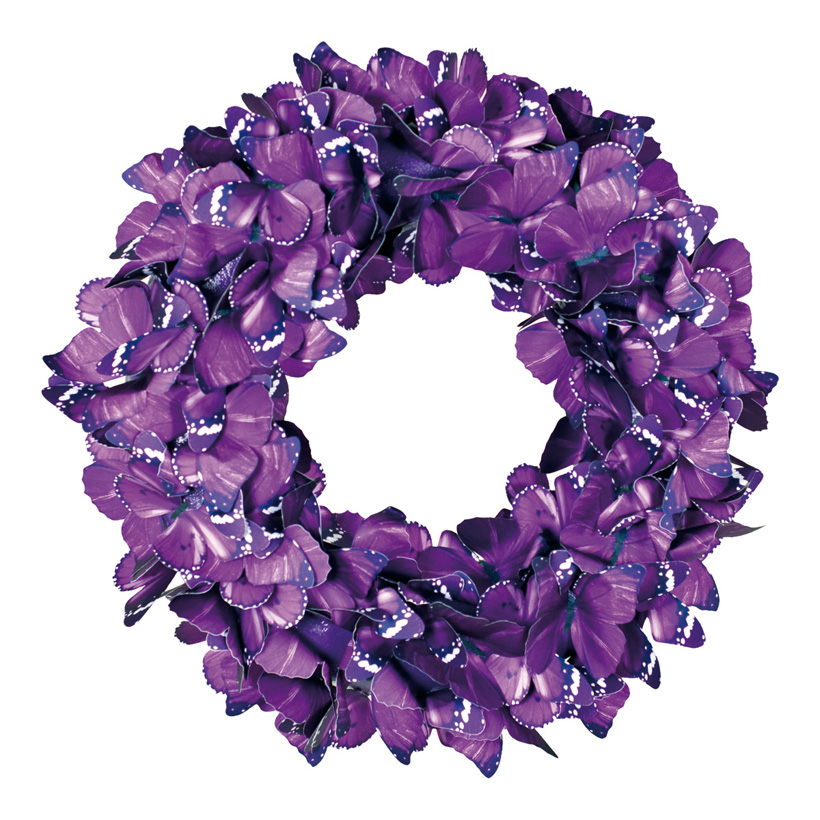 Butterfly wreath, Ø 50cm, pvc, styrofoam wreath