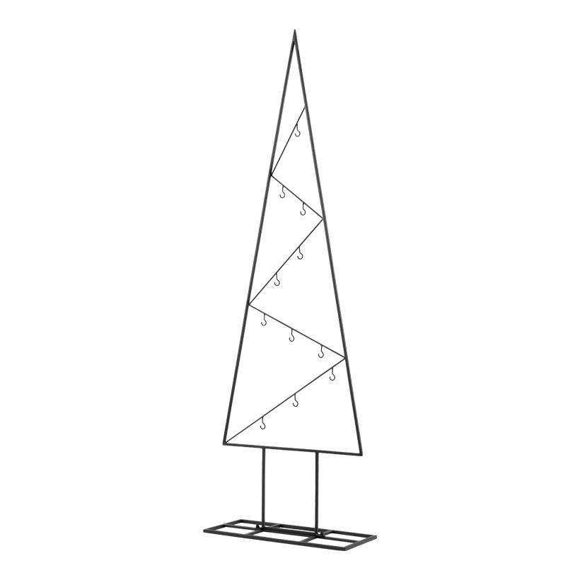 Tannenbaum aus Metall, 120cm Metallfuß: 38x16cm Querstreben mit Aufhängehaken, selbststehend