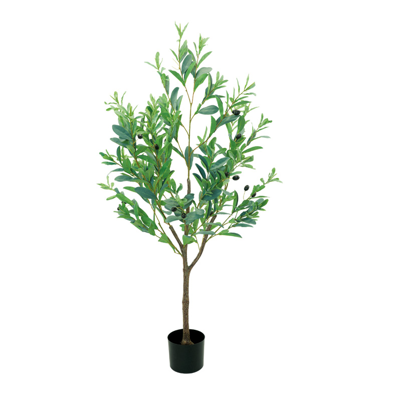Olive tree, H: 135cm in pot, made of artificial silk & plastic