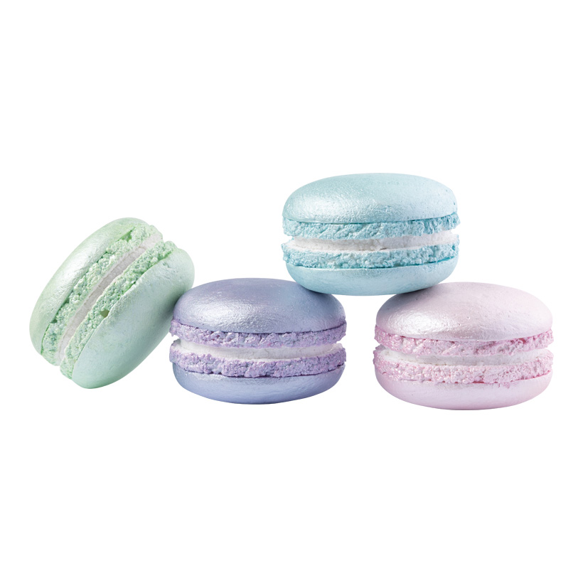 Macarons, Ø10cm set de 4, en polystyrène