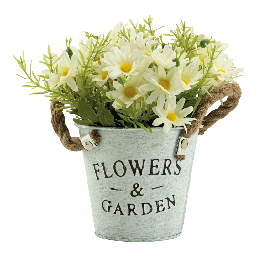Daisy in pot, 20cm Topf: _ 11cm out of plastic/artificial silk