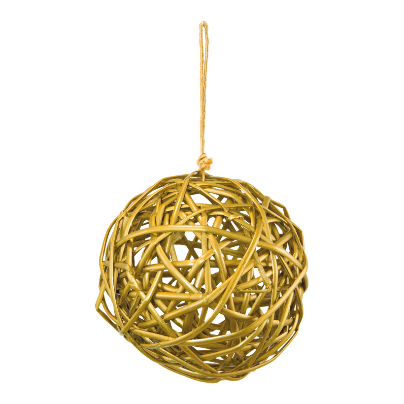 Flechtkugel, 20cm aus Weidenholz, mit Hänger