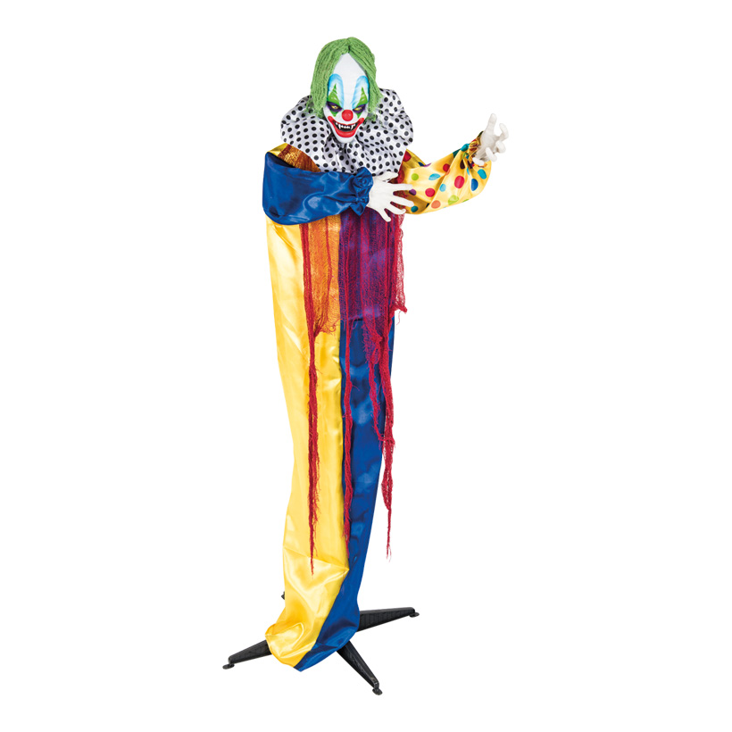 Horror clown, with stand, 170cm moveable, with light effects