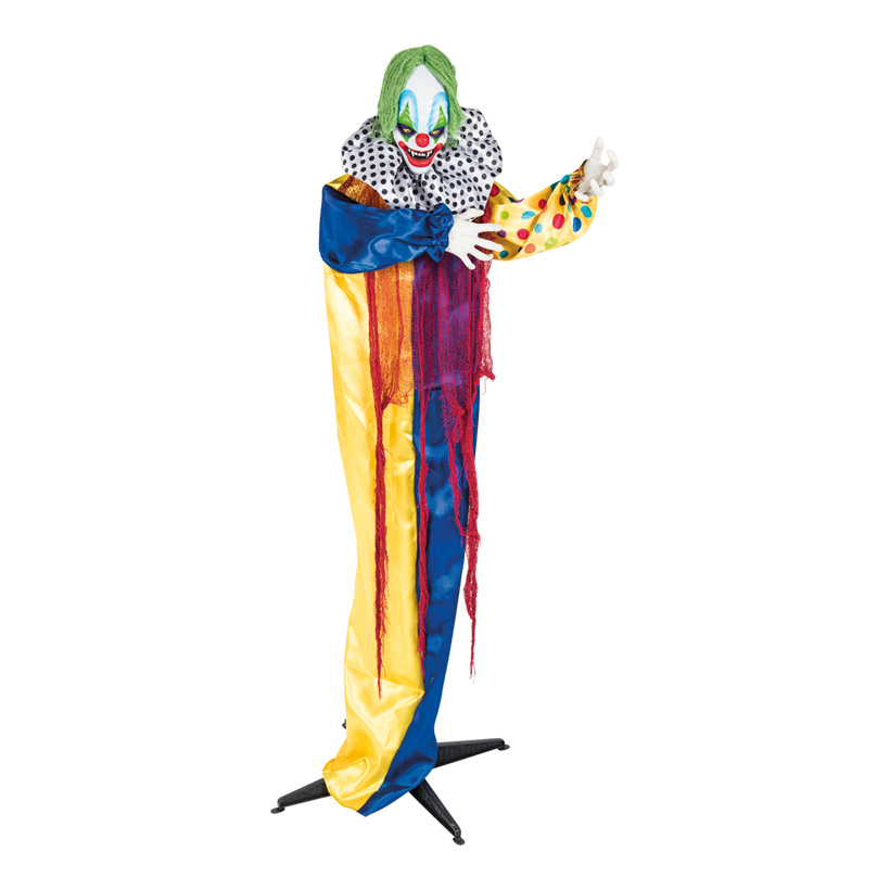 Horrorclown, auf  Ständer, 170cm beweglich, mit Licheffekten