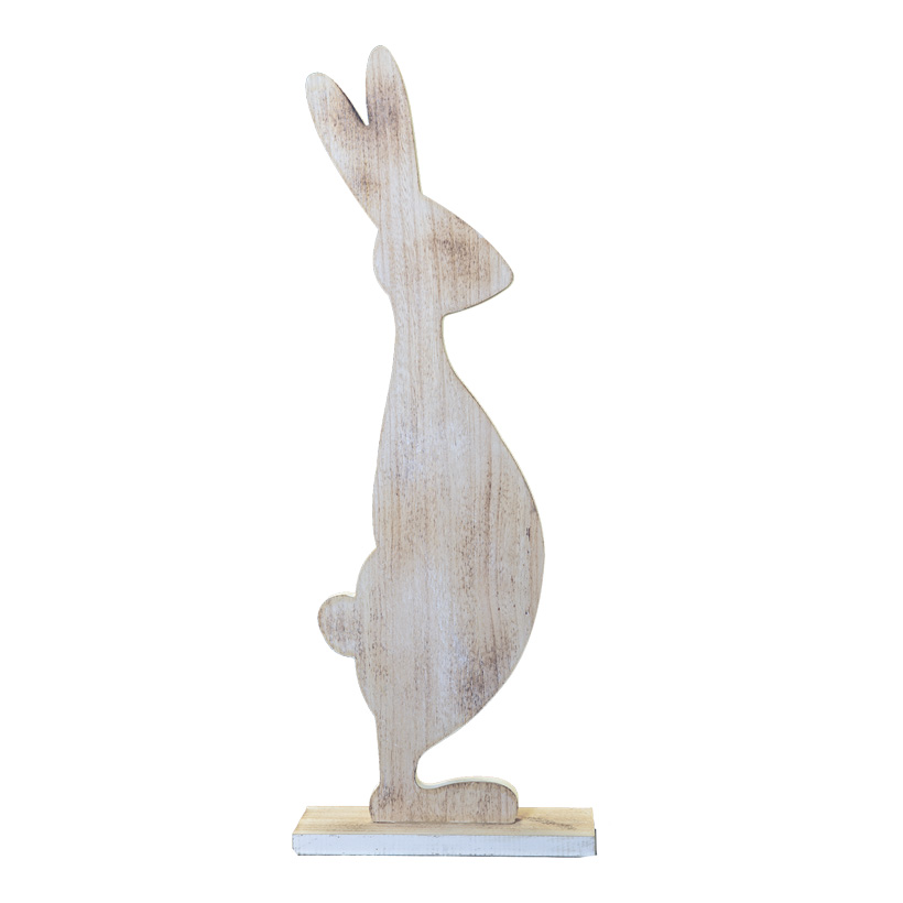 Rabbit, 80x30cm standing, with base plate, made of wood