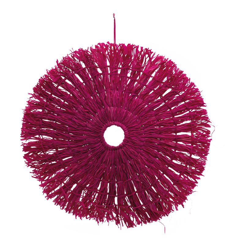 Circle, _ 60cm out of straw, wall decoration, flat, with hanger