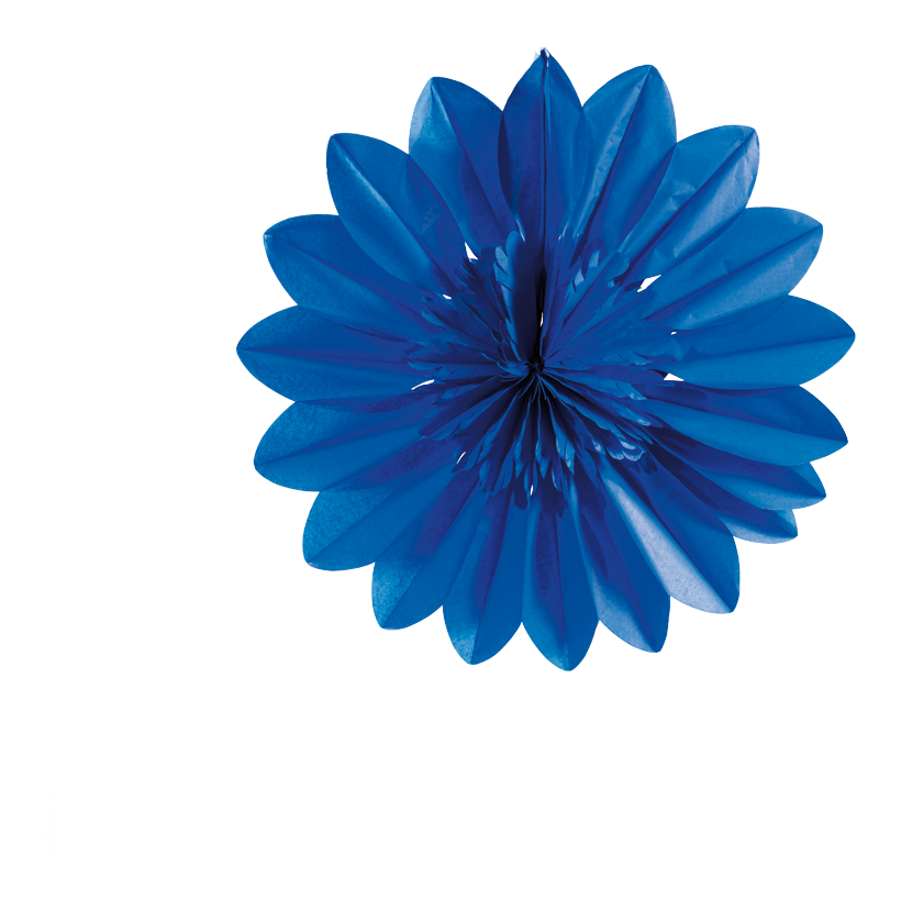 Flower rosette, 50cm out of paper, foldable, with hanger, self-adhesive