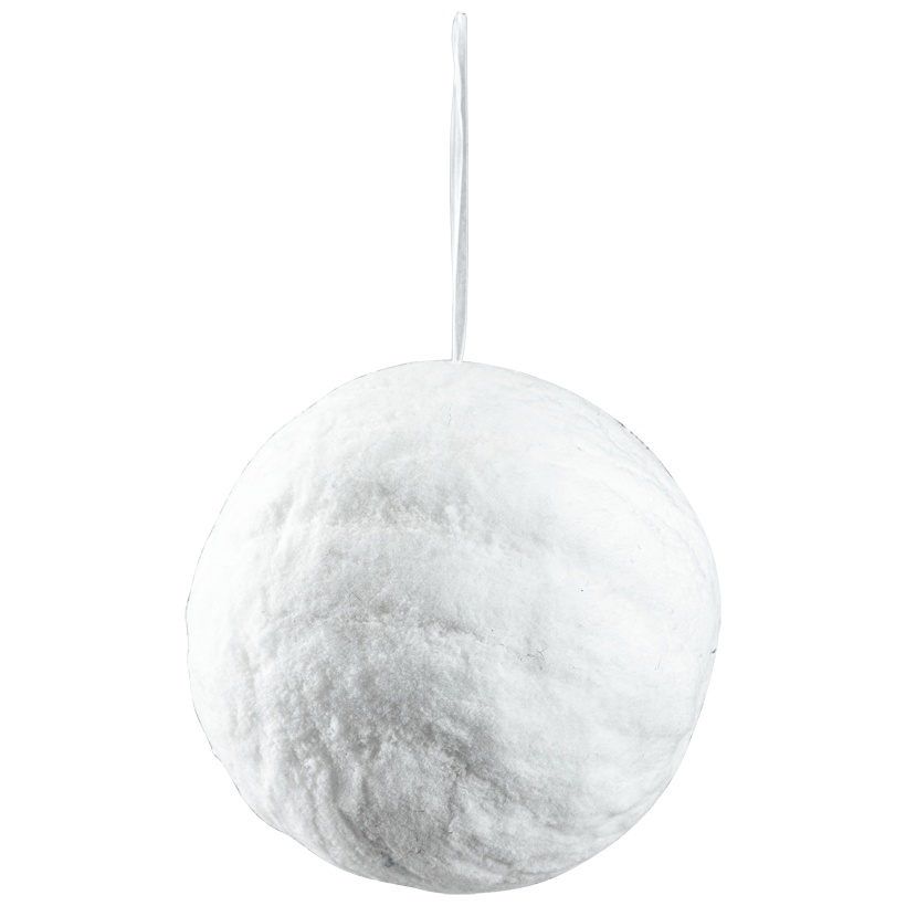 Snowball, Ø 20cm out of styrofoam and cotton wool, with hanger