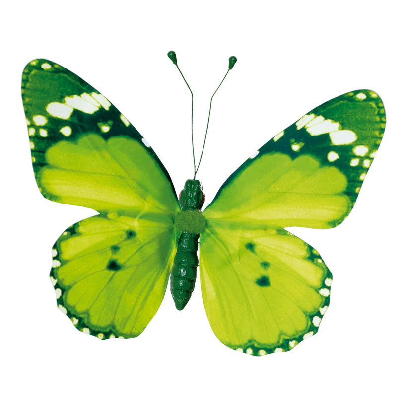 Schmetterling mit Clip, 20x30cm, Flügel aus Papier, Körper aus Styropor