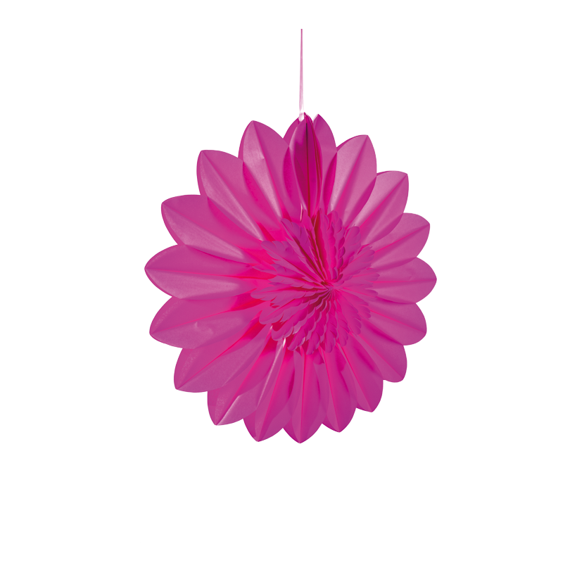 Flower rosette, 70cm out of paper, foldable, with hanger, self-adhesive