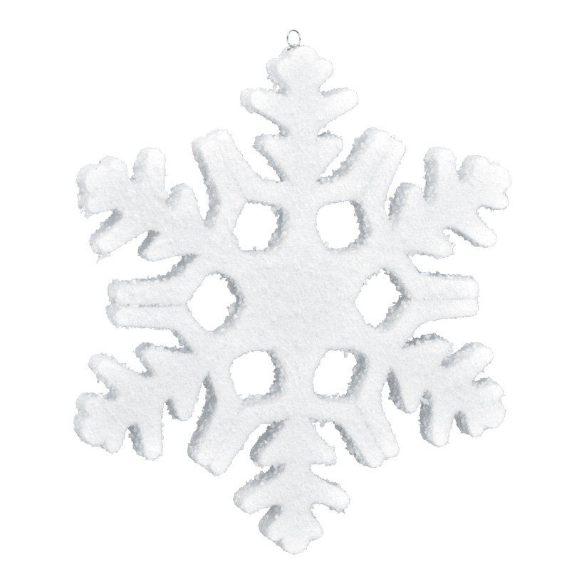 Flocon de neige, 40x40cm, polystyrène (avec attache)