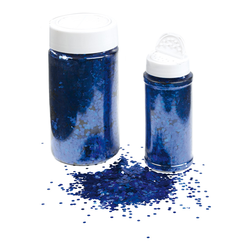 Coarse glitter in shaker can, 110g/can, plastic