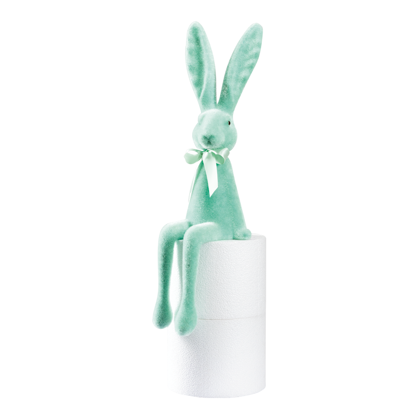 Hase, 63x18cm aus Styropor, sitzend, beflockt