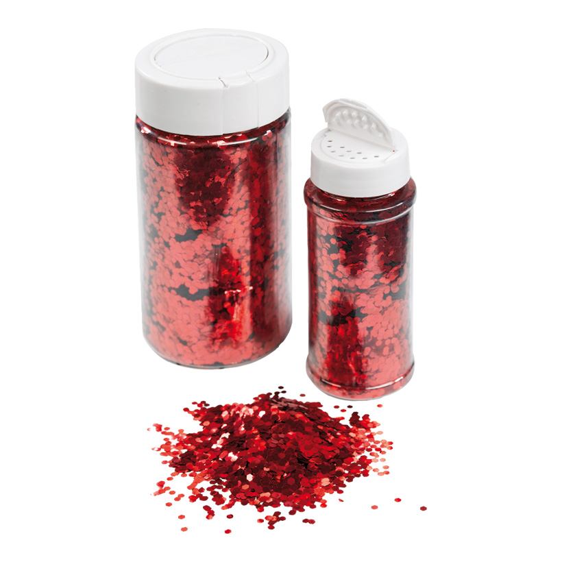 Coarse glitter in shaker can, 110g/can, plastic